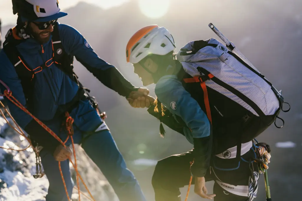 Mountain sports with Mammut gear